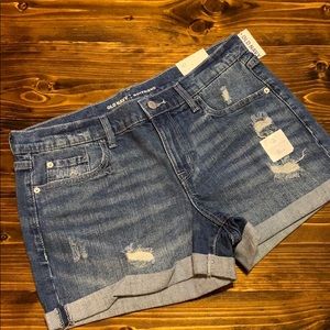 Old Navy boyfriend distressed jean shorts